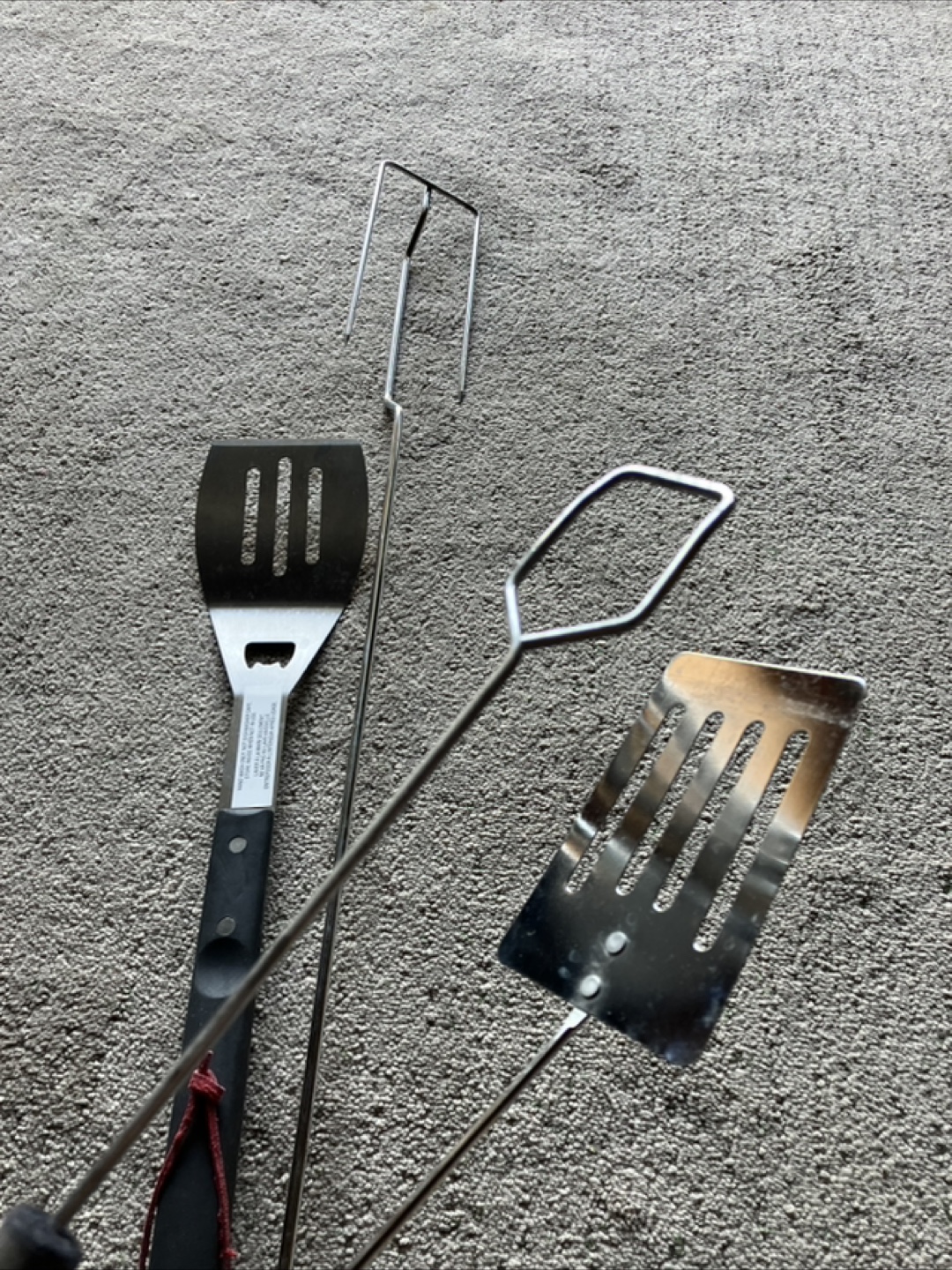 BBQ Tool Set - Spatula, tong and Sausage Roasting Stick