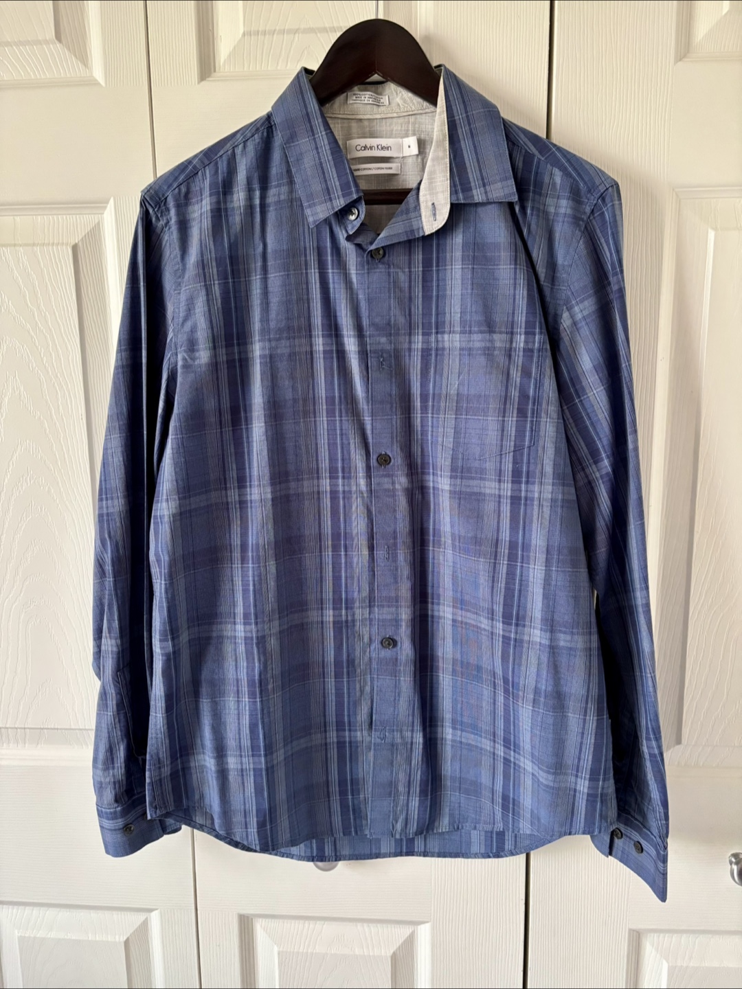 Five Men's Long-Sleeve Plaid Dress Shirts - Bundle - photo 3