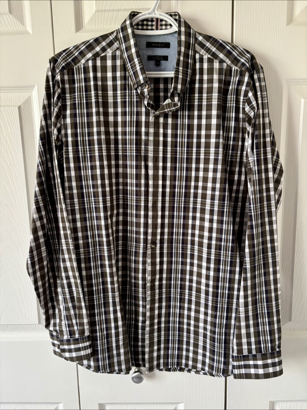Five Men's Long-Sleeve Plaid Dress Shirts - Bundle - photo 4
