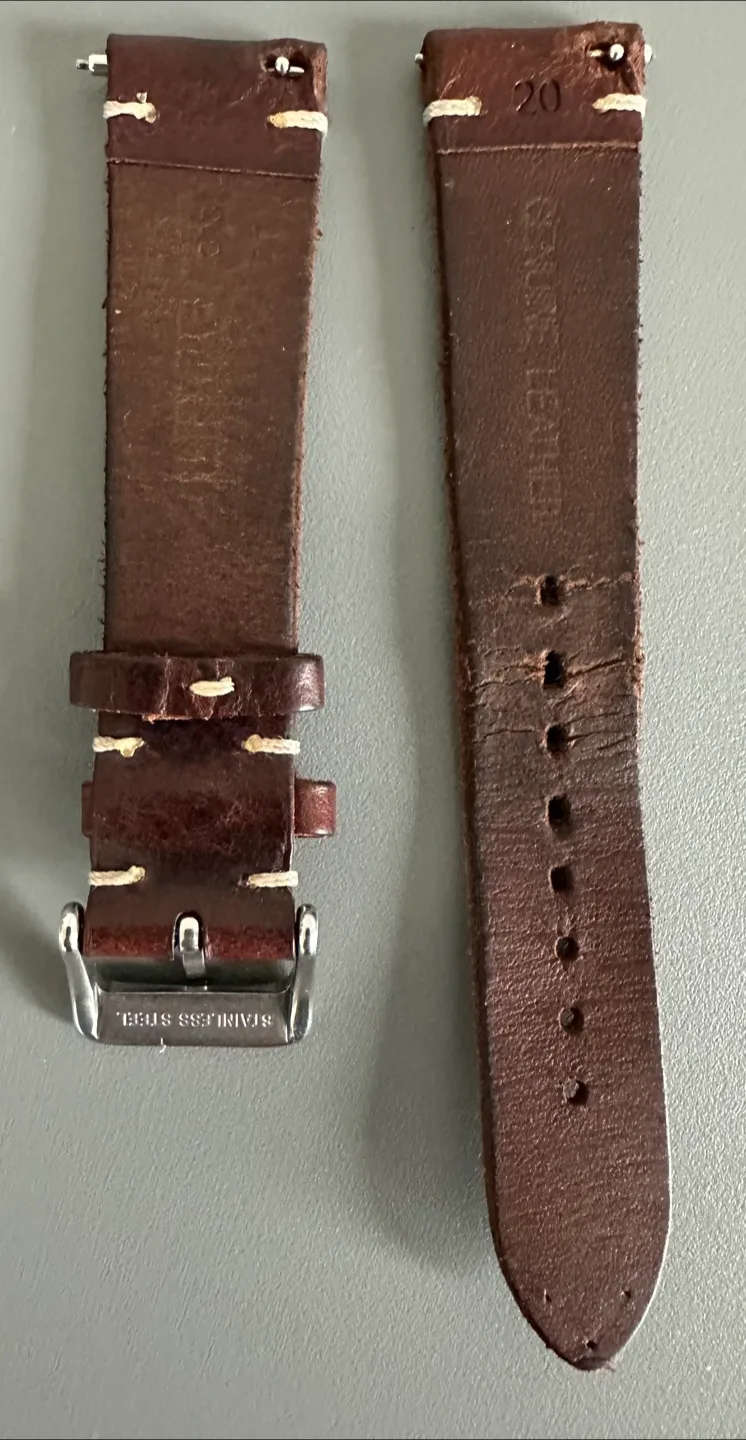 Alpine 308 Brown Vintage Watch Strap 20mm image indicator(2)
