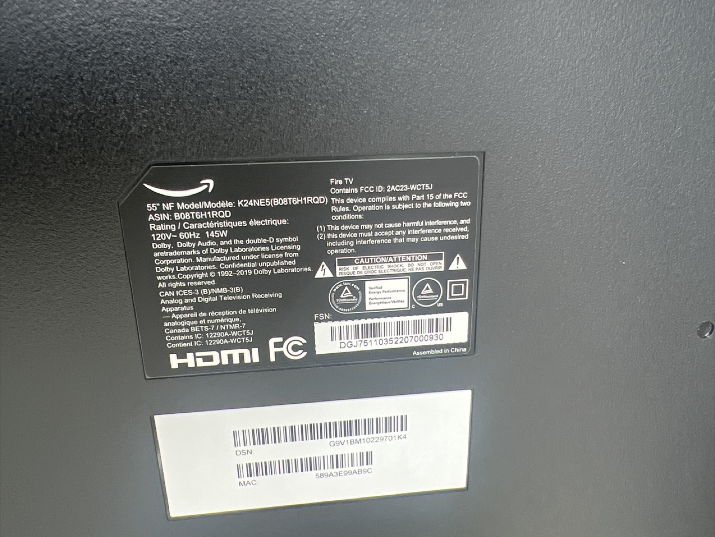 55" 4K Amazon Fire TV - photo 2