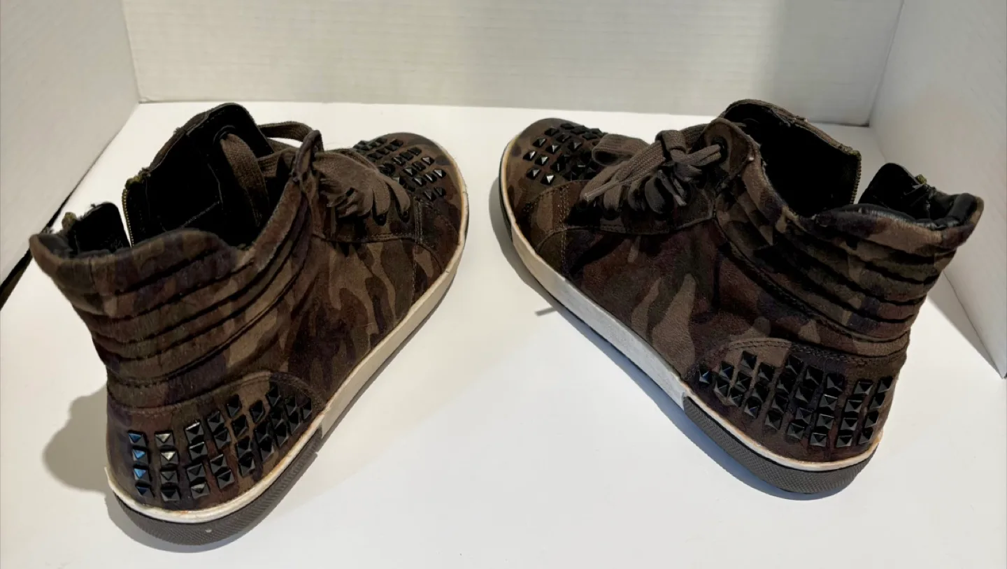 Womens Marco Tozzi Designer  Camo Side Zip High Tops SZ 9 image indicator(3)