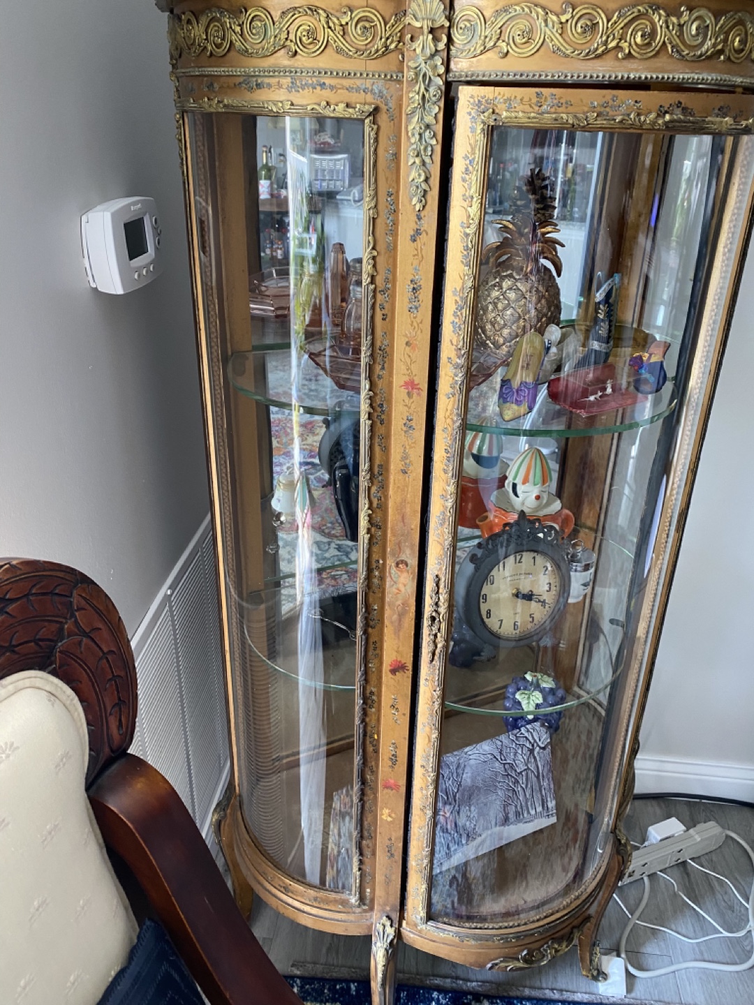 Antique French-Style Curio Cabinet