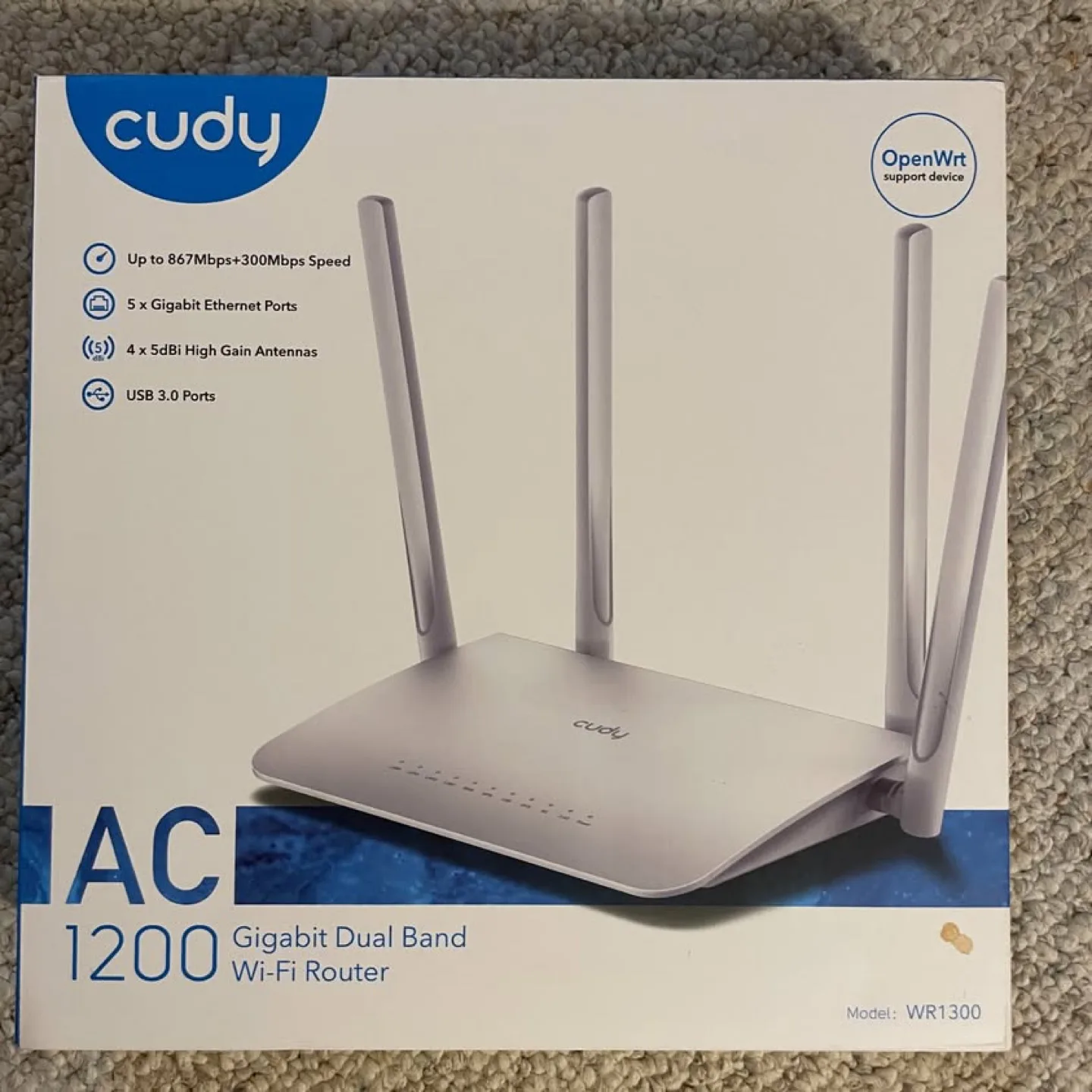 Cudy AC1200 Gigabit Dual Band Wi-Fi Router - WR1300 thumbnail