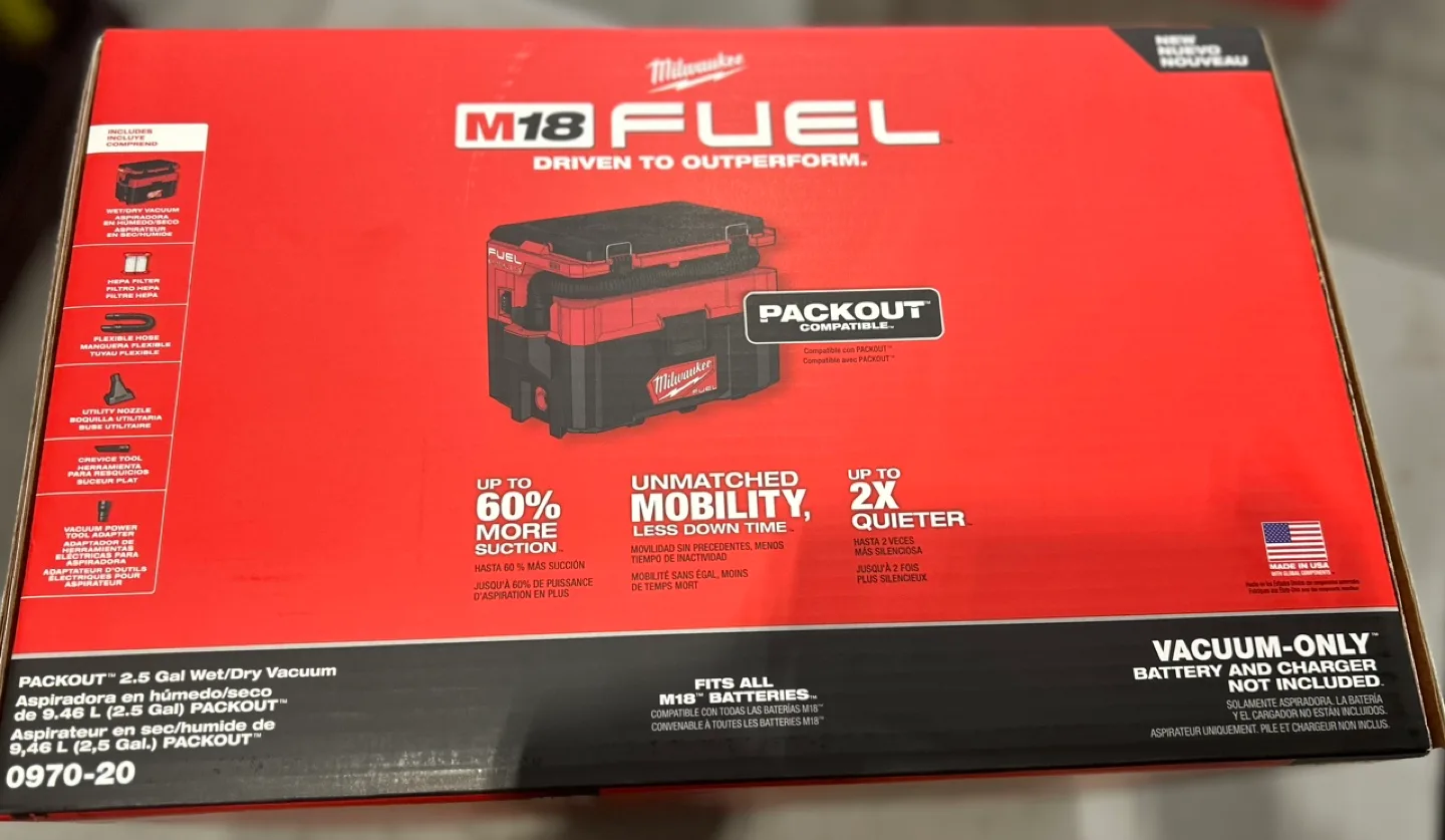 New Milwaukee M18 FUEL 2.5 Gal Wet/Dry Vacuum thumbnail