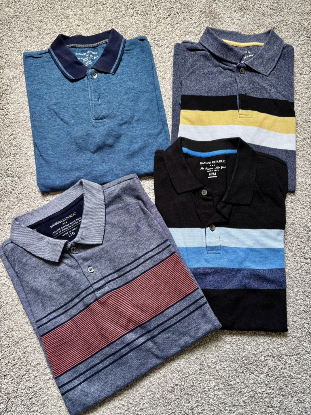 Four Banana Republic Men's Polo Shirts
