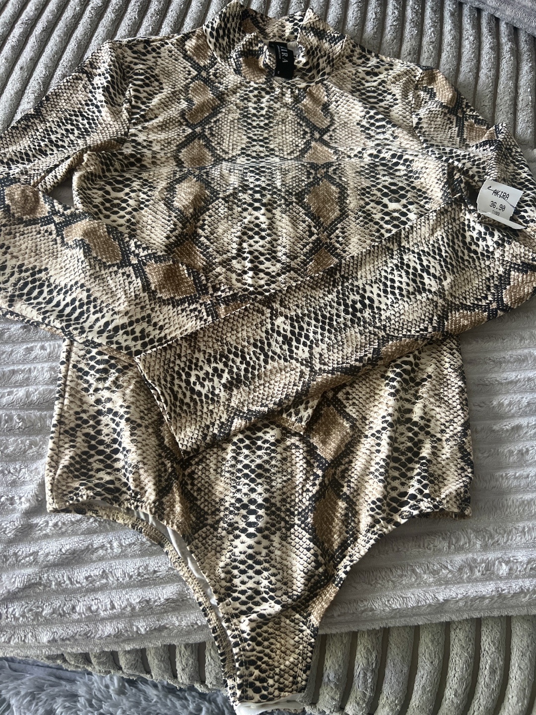 Snakeskin Print Bodysuit