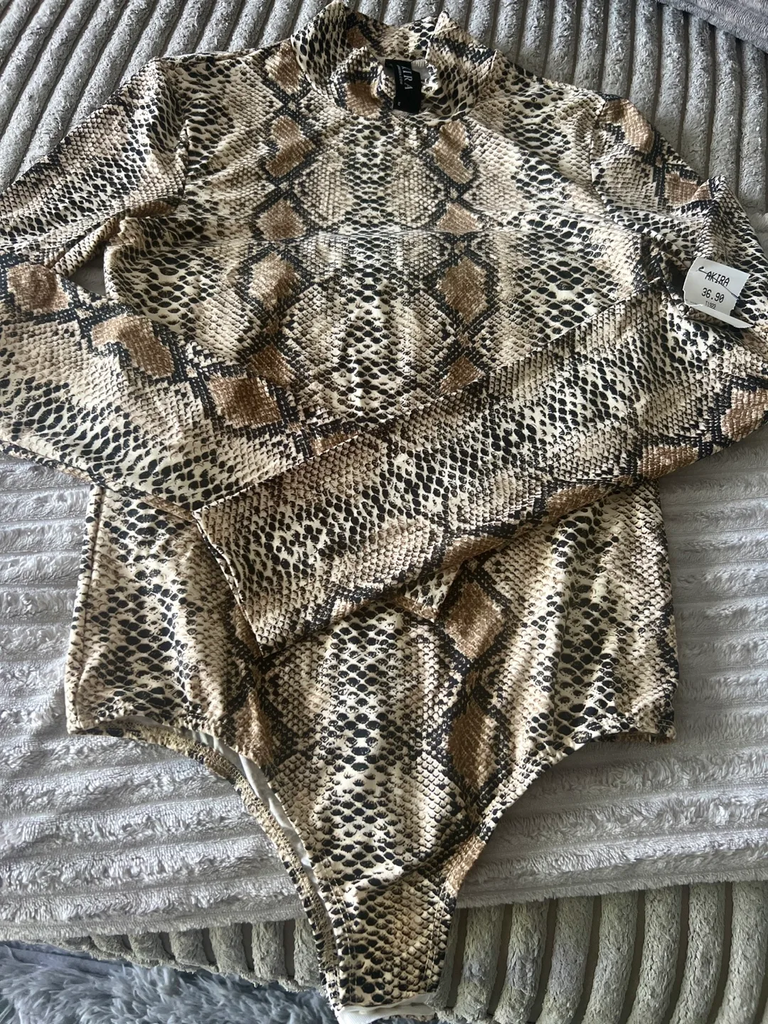 Snakeskin Print Bodysuit thumbnail