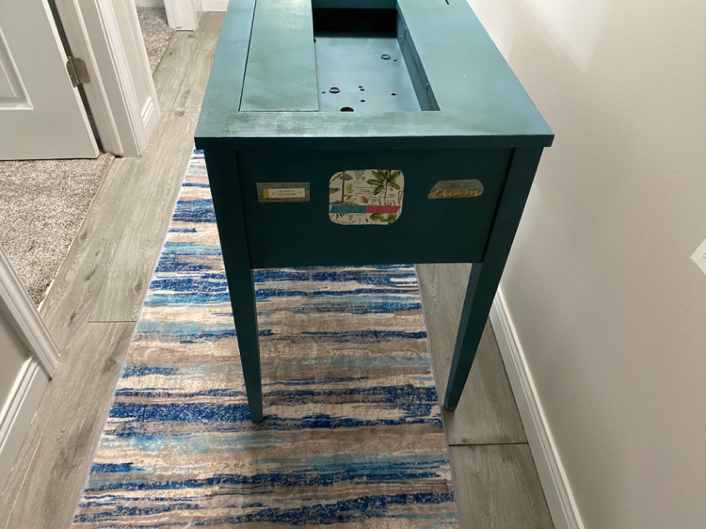 Sewing Machine Table - Teal - photo 2