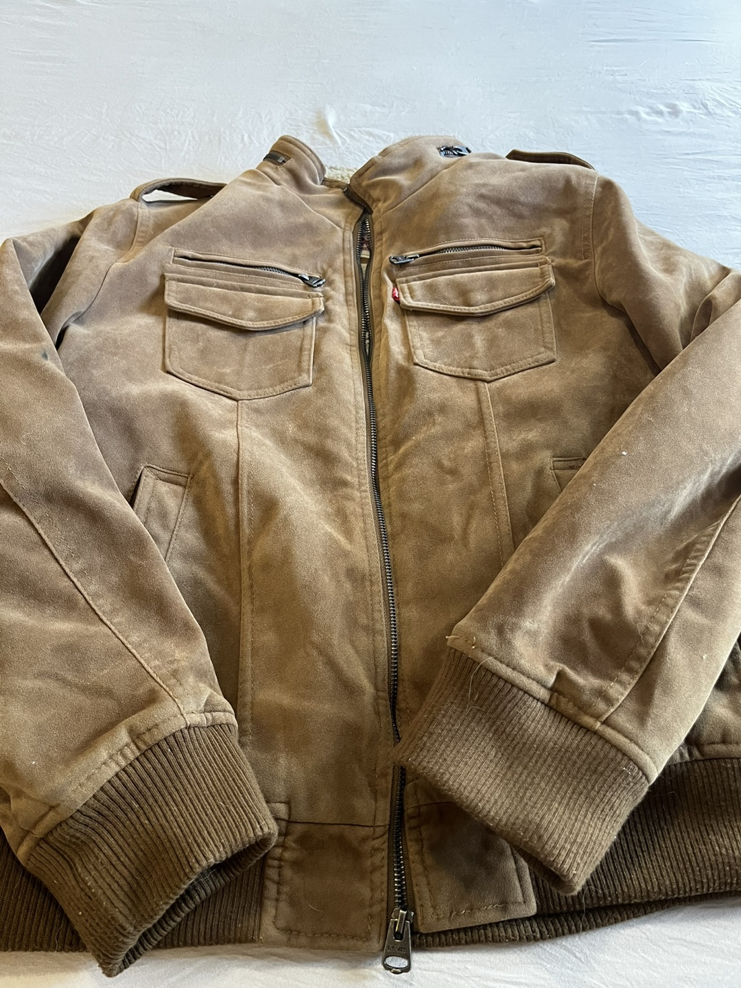 Levi's Men's Brown Suede Jacket, Size M - photo 4