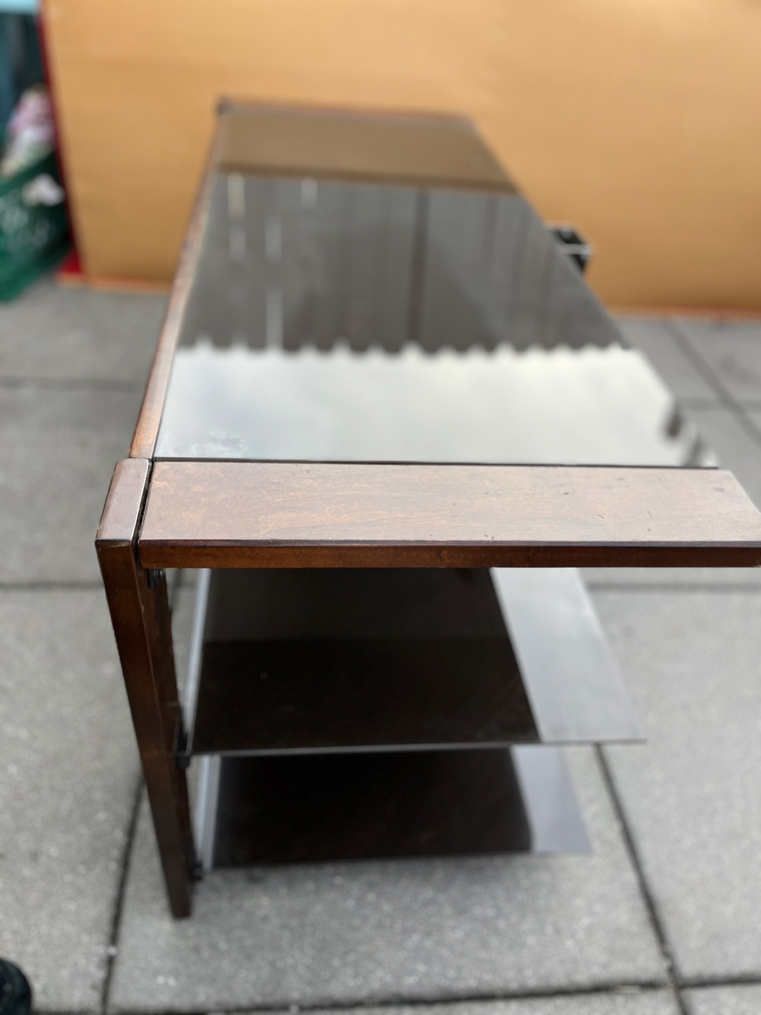 Wood and Glass Media Console - photo 3