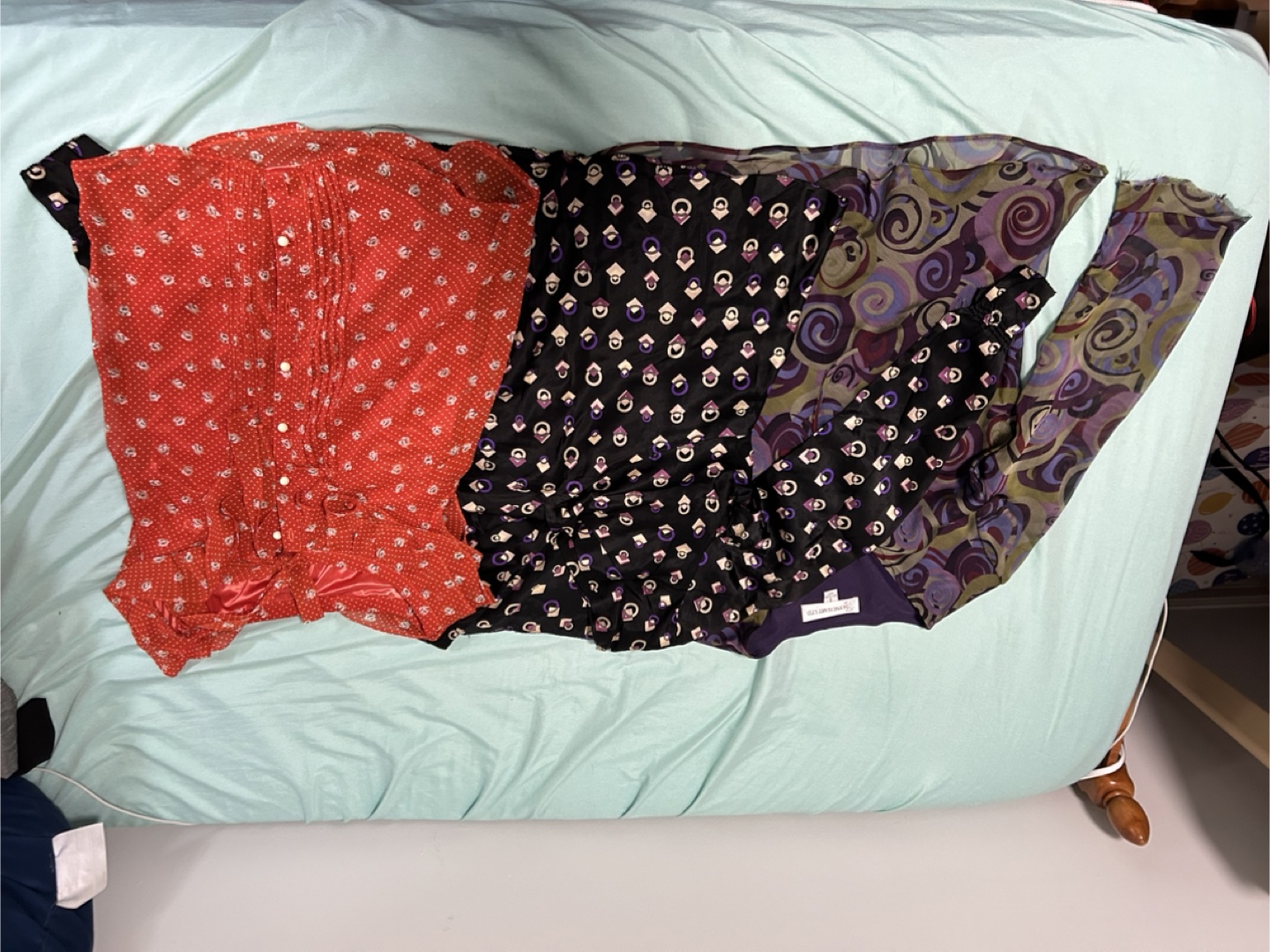 Three vintage blouses