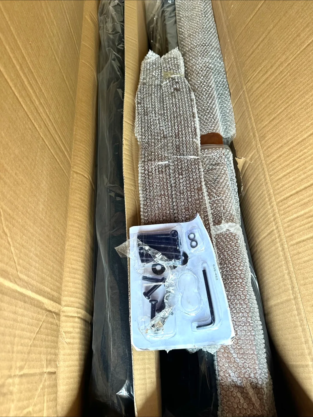 Mid-Century Modern Loveseat, Grey Fabric & Dark Wood image indicator(9)