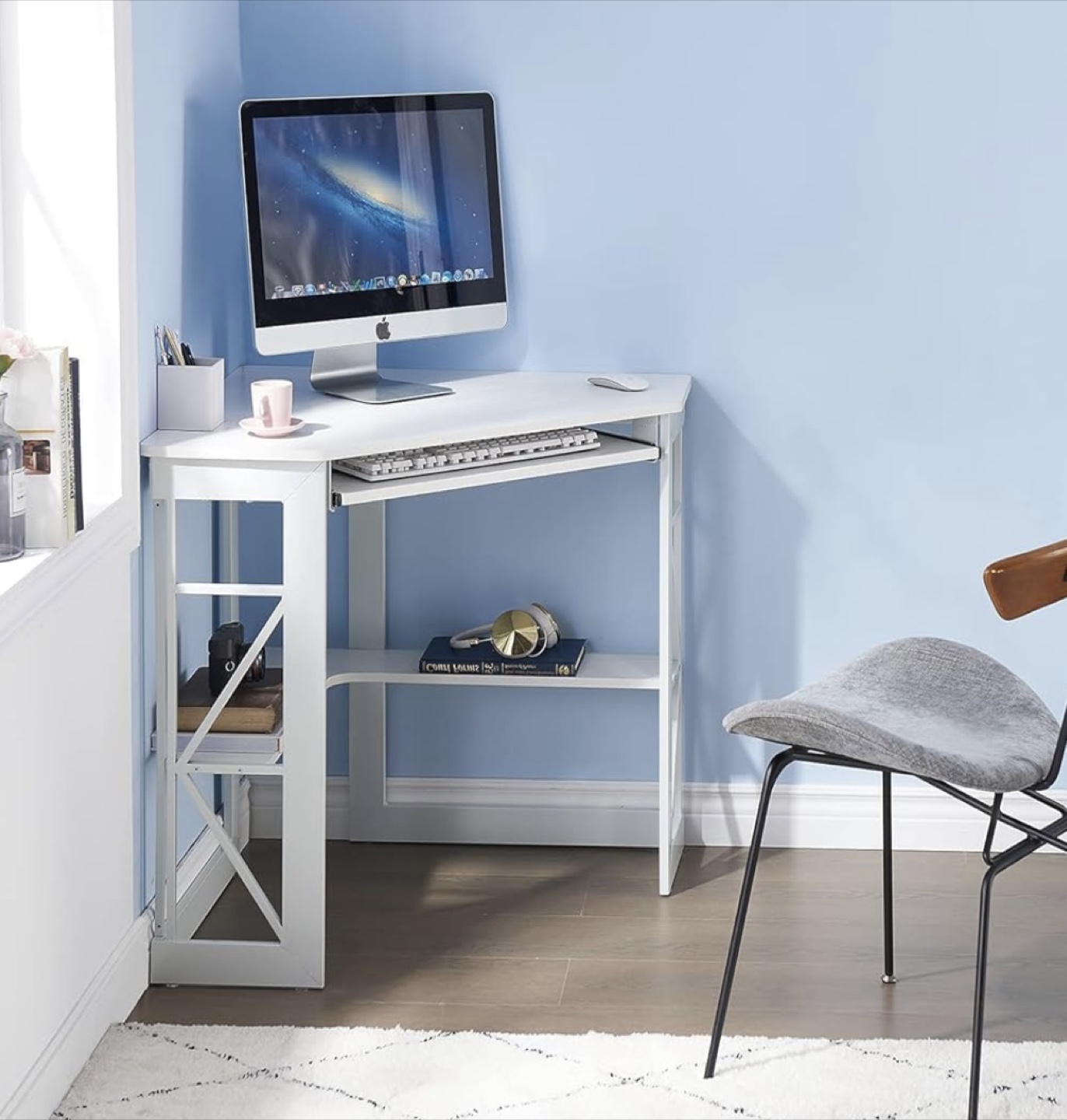 White Corner Desk - photo 3
