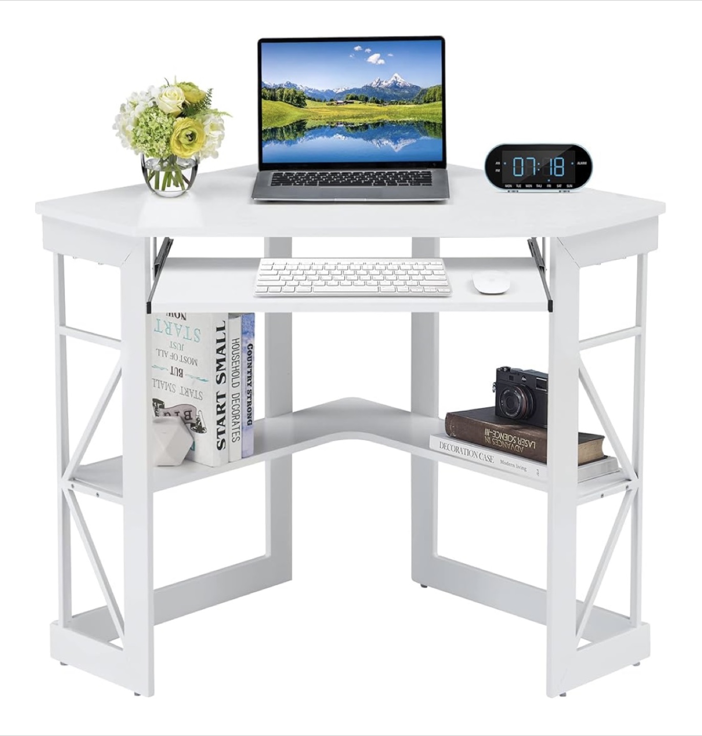 White Corner Desk