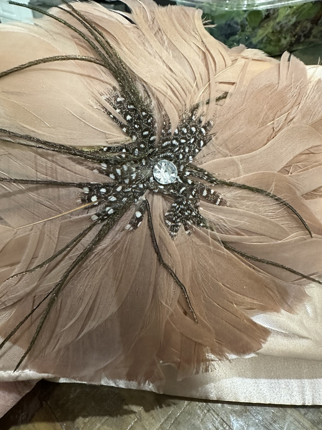 Elegant Satin Clutch with Feather Detail - photo 2