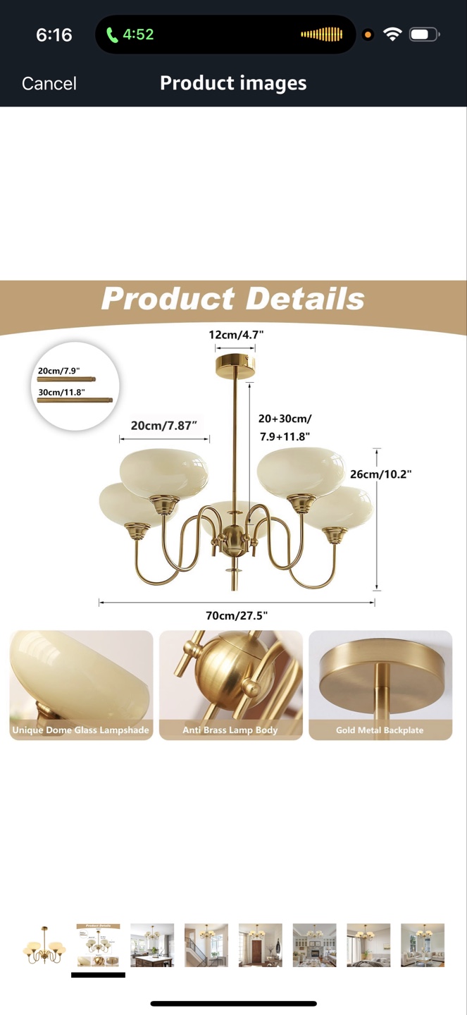 Mid-Century Modern 5-Light Chandelier - photo 5