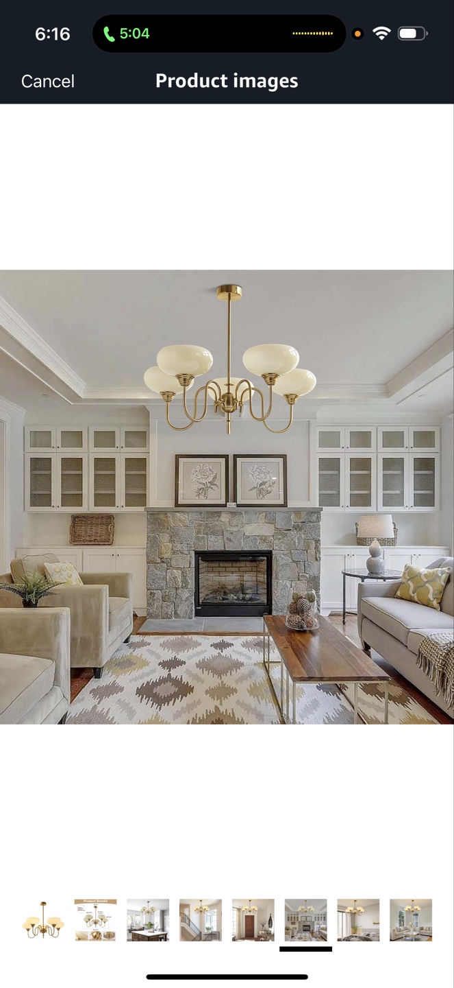 Mid-Century Modern 5-Light Chandelier