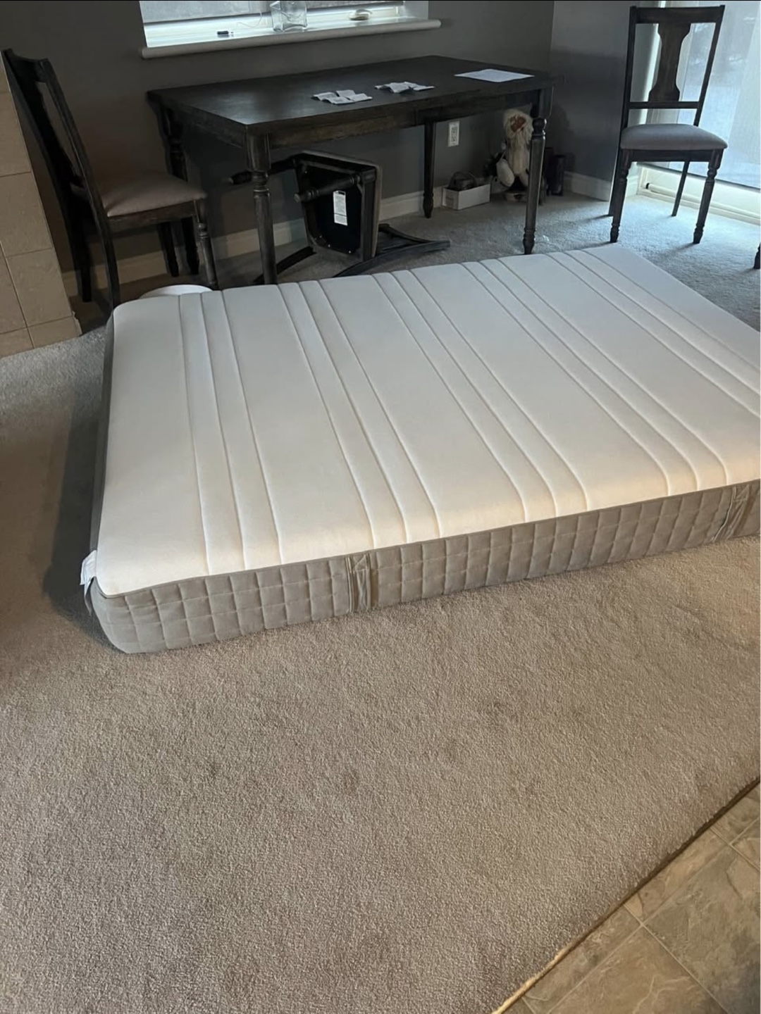 IKEA HAUGESUND QUEEN size hybrid foam/spring mattress bed set - photo 5