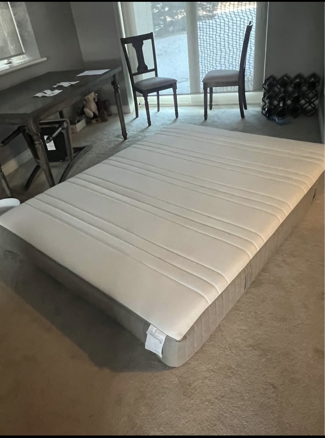 IKEA HAUGESUND QUEEN size hybrid foam/spring mattress bed set - photo 4