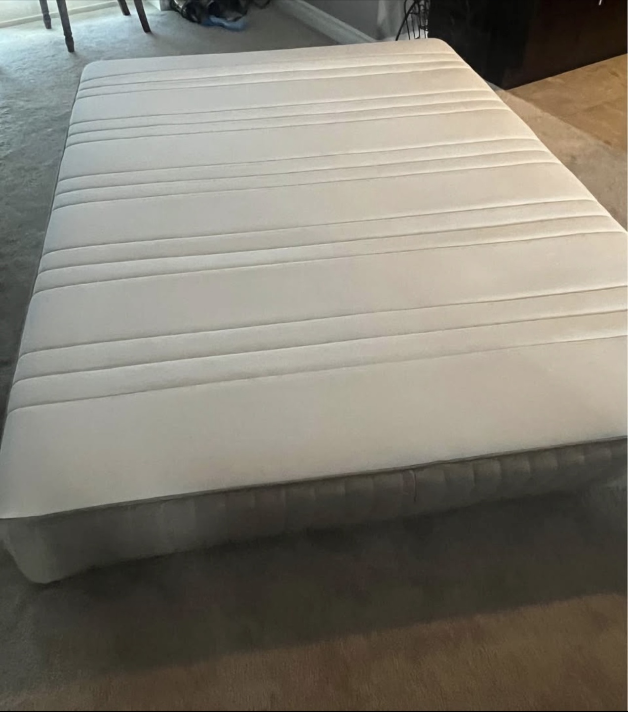 IKEA HAUGESUND QUEEN size hybrid foam/spring mattress bed set - photo 3