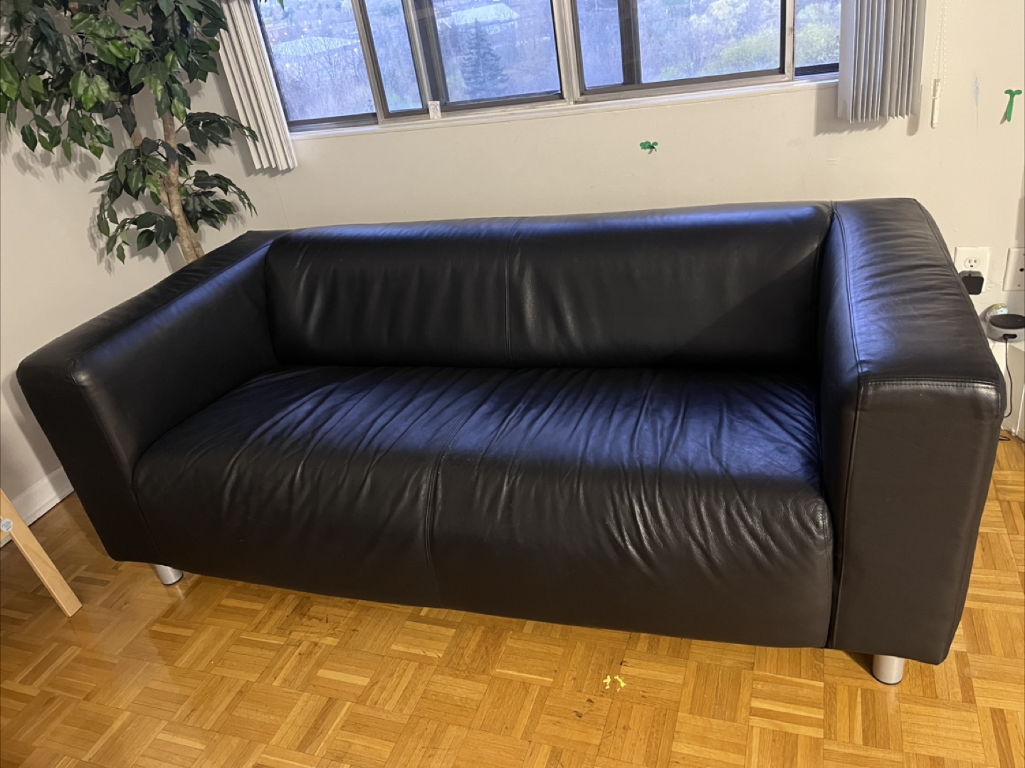 IKEA KLIPPAN Loveseat - Bomstad Black Leather