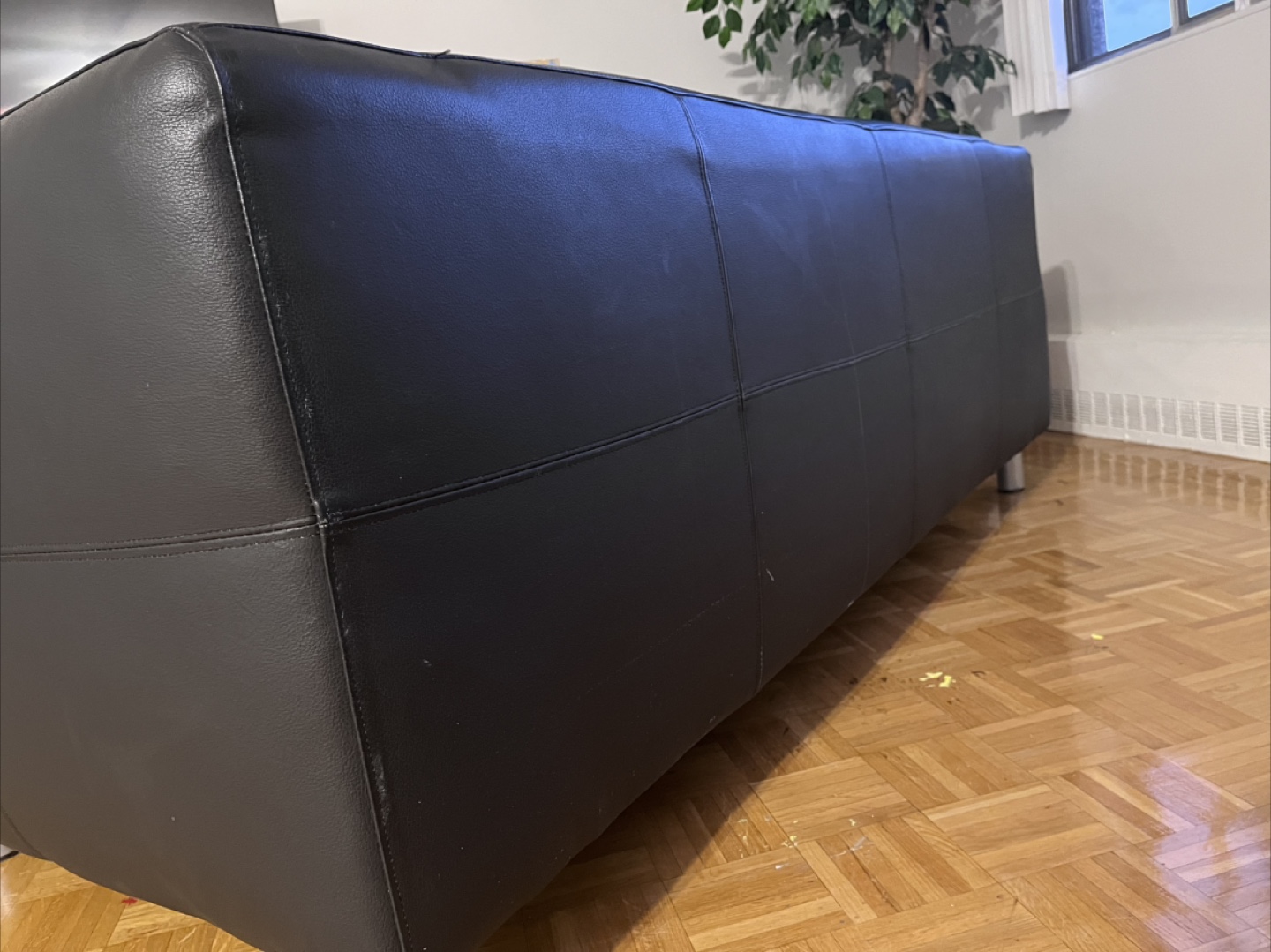 IKEA KLIPPAN Loveseat - Bomstad Black Leather - photo 4