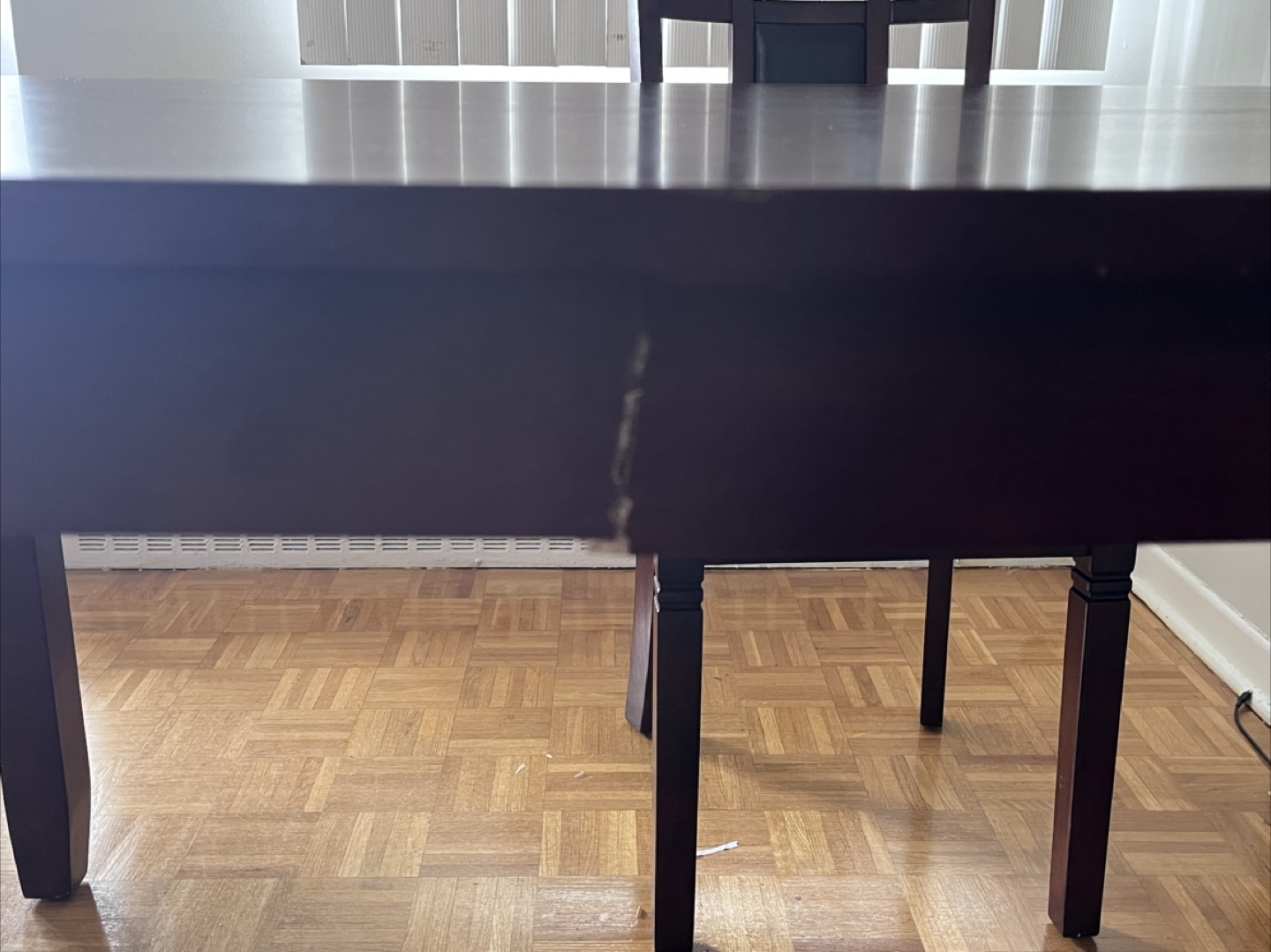 Dark Brown Wood Dining Table with 2 Chairs - photo 5