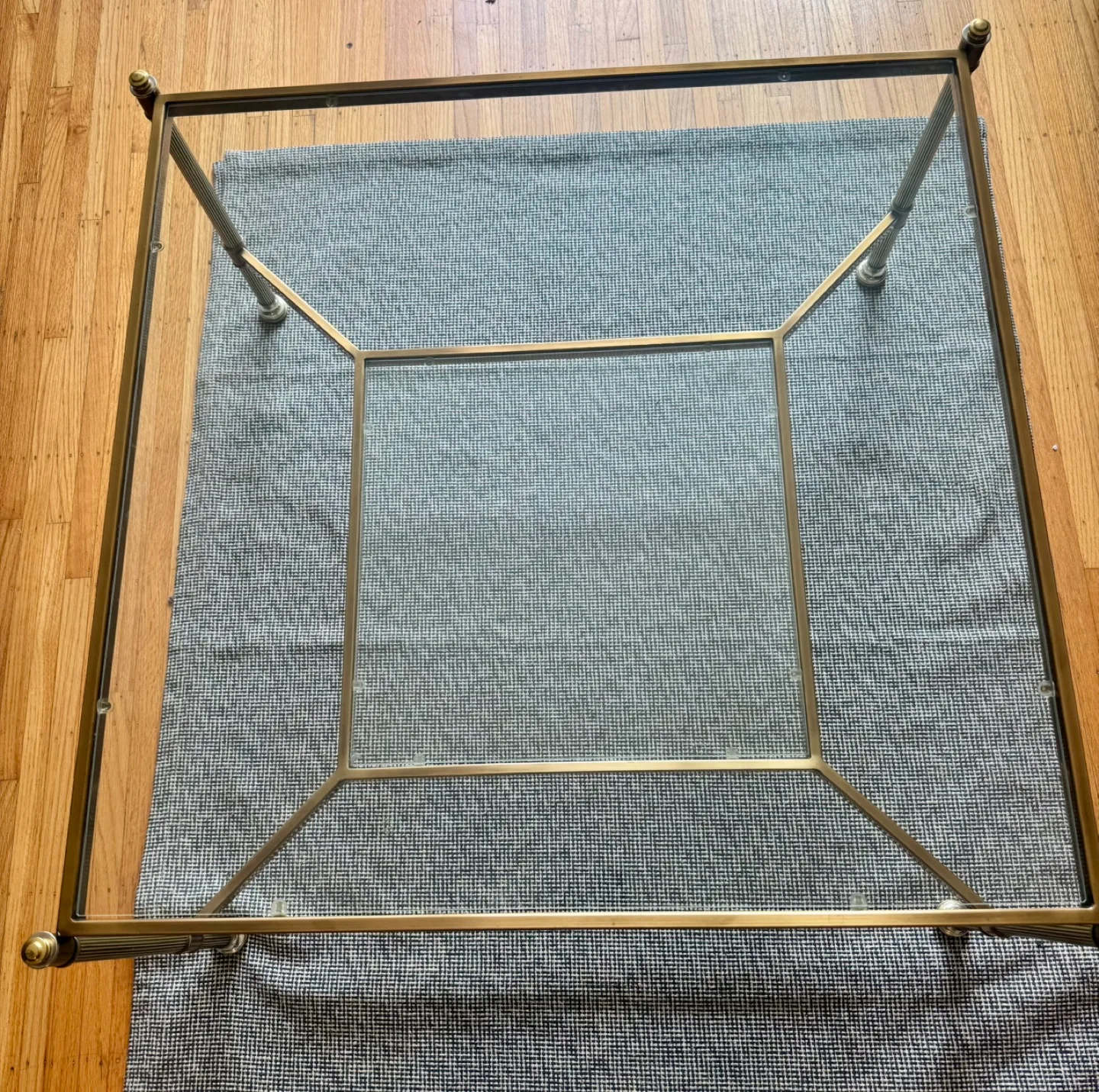 Brass and Glass Coffee Table thumbnail
