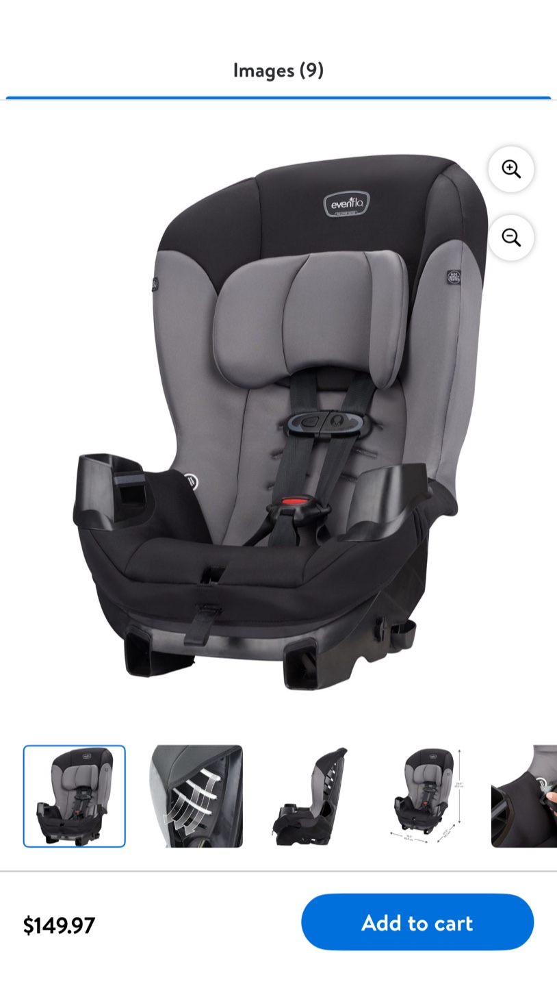 Evenflo Sonus Convertible Car Seat - Black/Grey