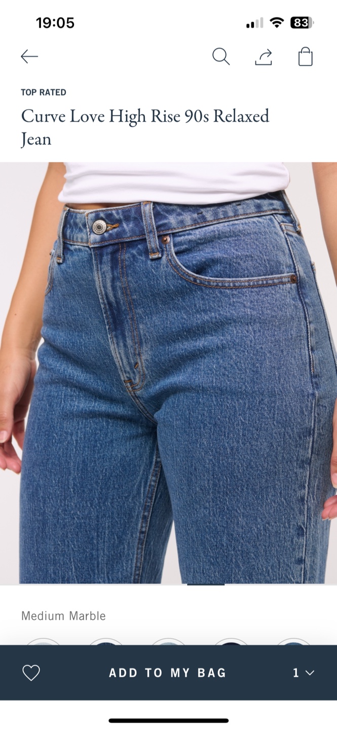 Abercrombie Curve Love High Rise 90s Relaxed Jeans - photo 3
