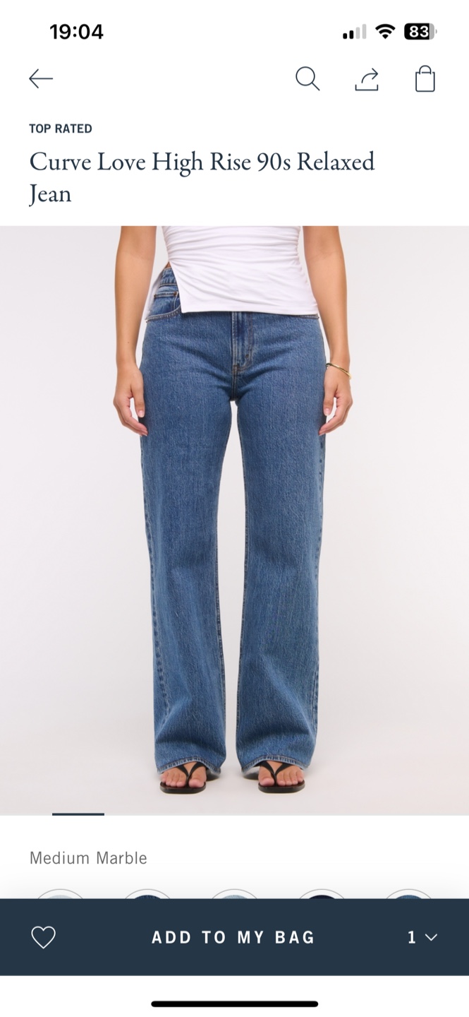 Abercrombie Curve Love High Rise 90s Relaxed Jeans - photo 4