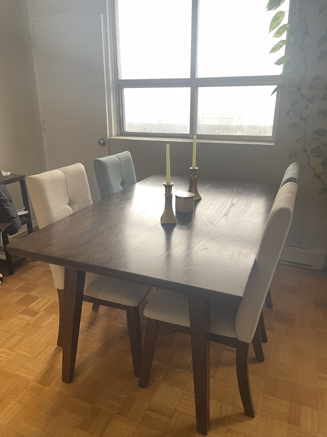 Modern Dining Table and Four Chairs - photo 4