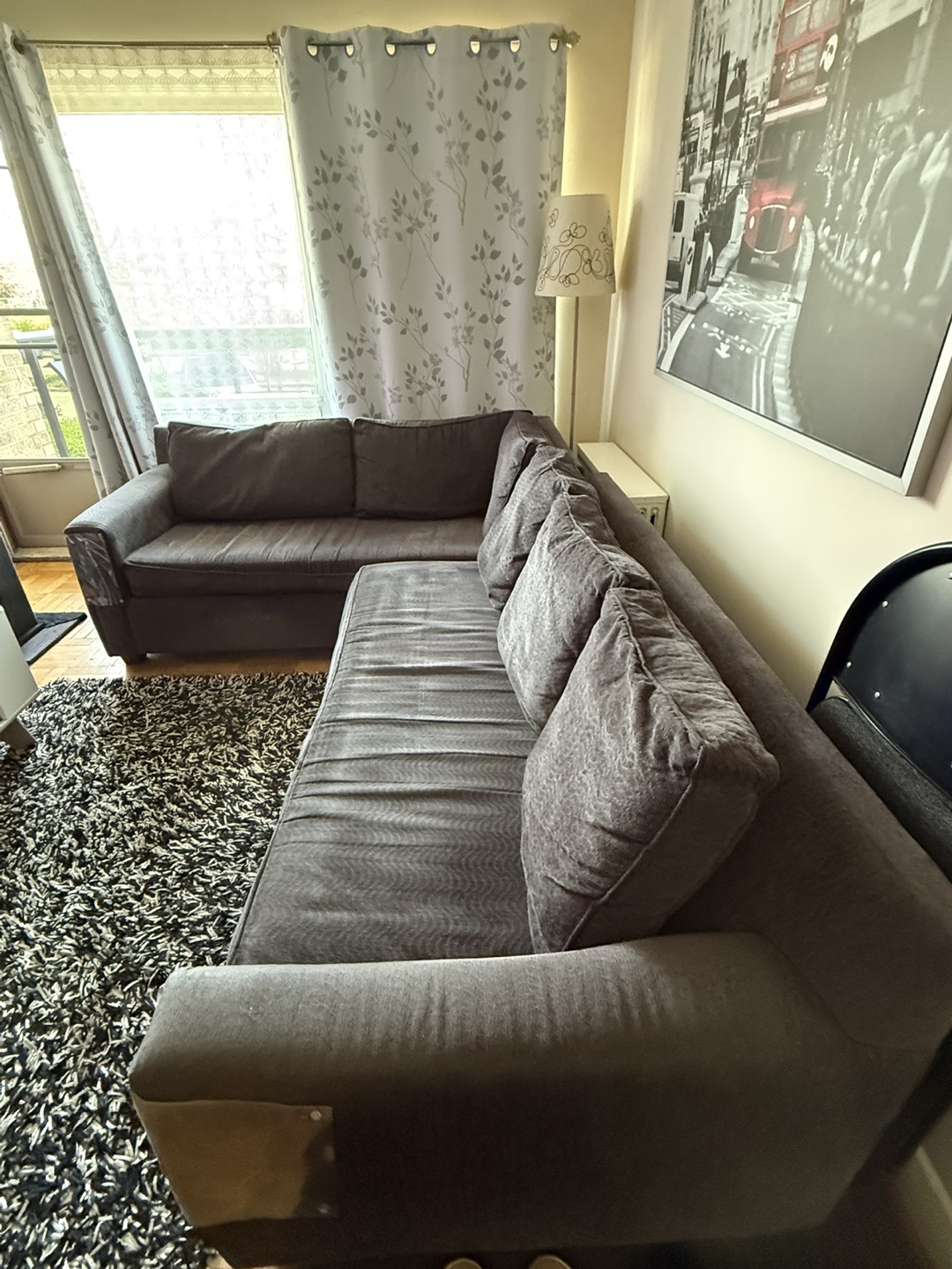 Grey Corner Sectional Sofa Bed - photo 2