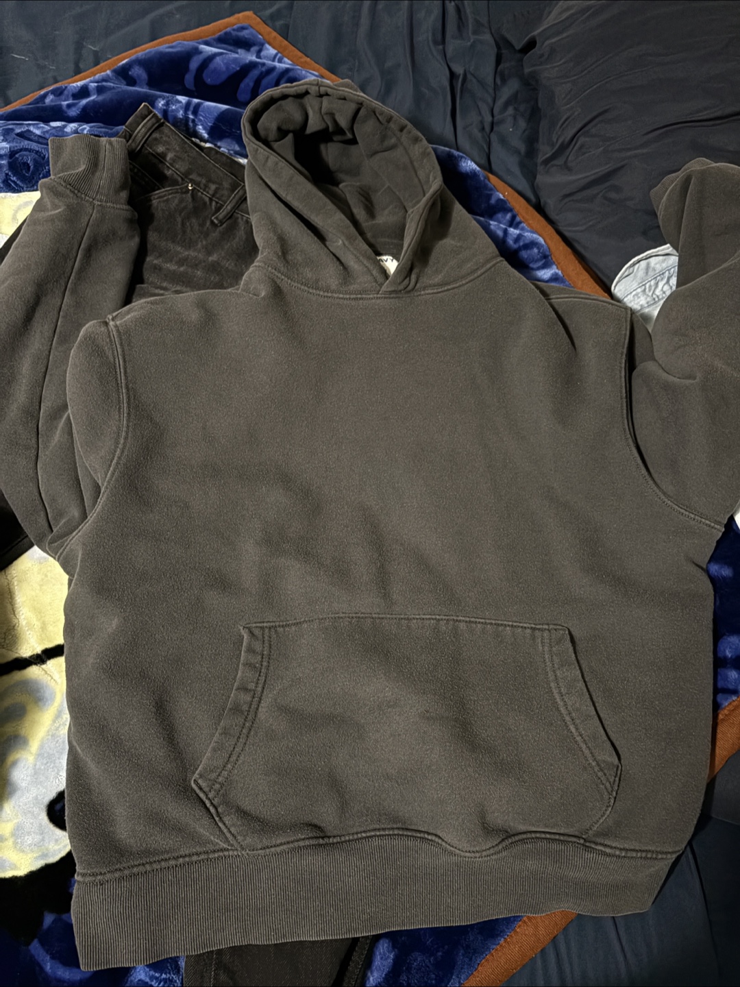 Unisex Grey large hoodie