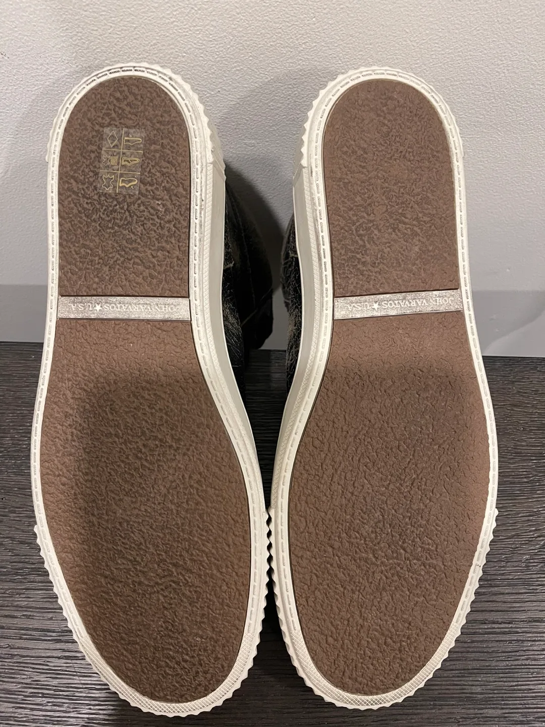 John Varvatos Men's Black Leather High-Top Sneakers image indicator(4)