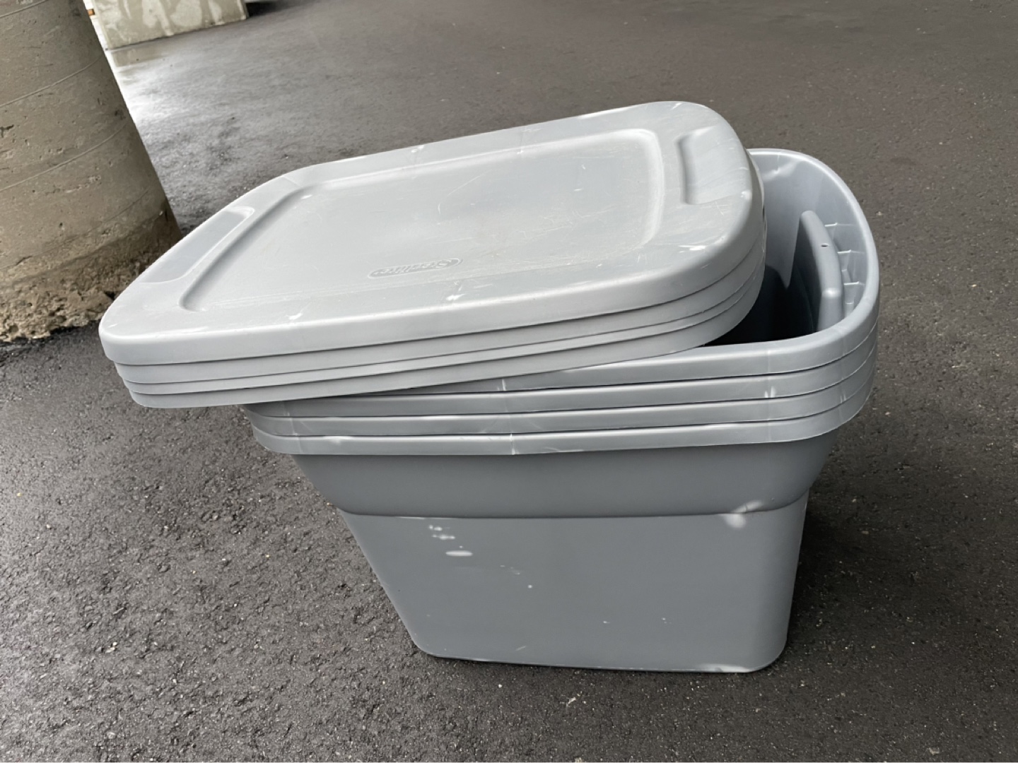 18 GAL/ 68 LSterilite  Storage Box with Lid (Set of 2)