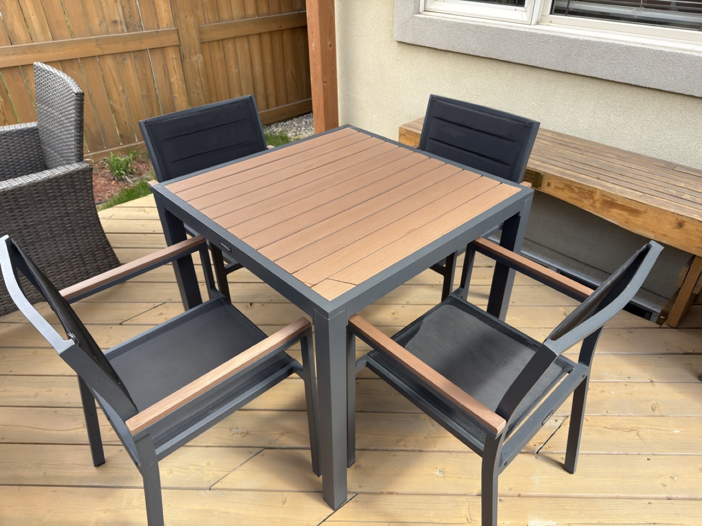 Patio Dining Set - 4 Chairs & Table - photo 2