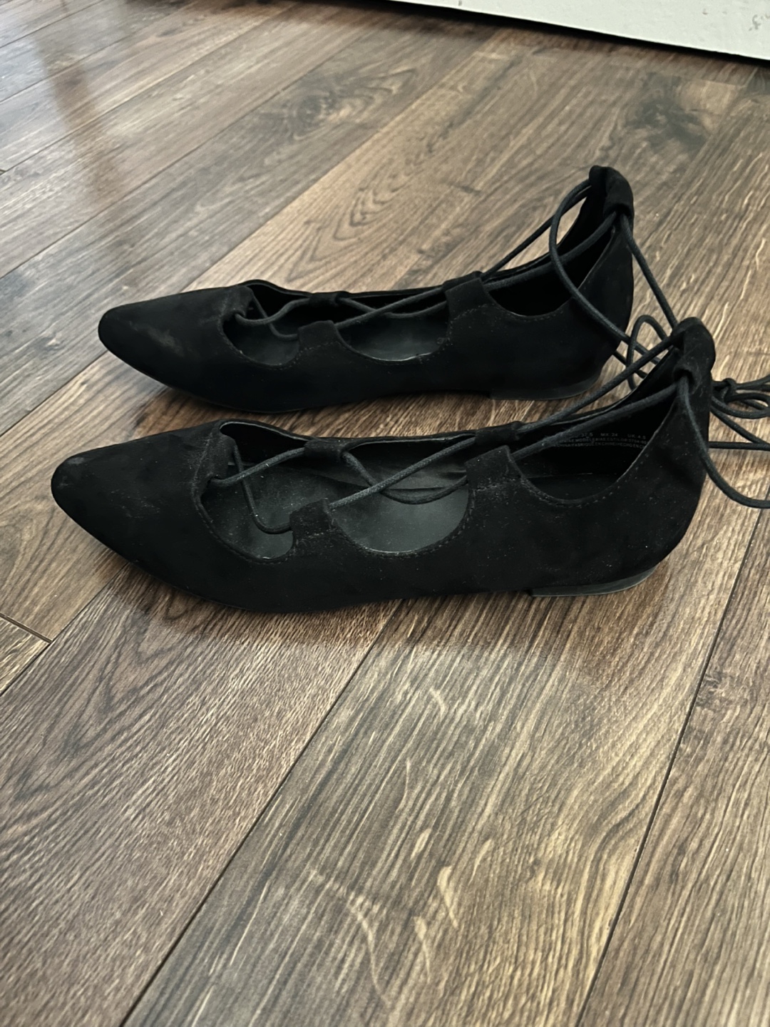 American Eagle Outfitters Black Lace-Up Pointed Toe Flats - photo 2