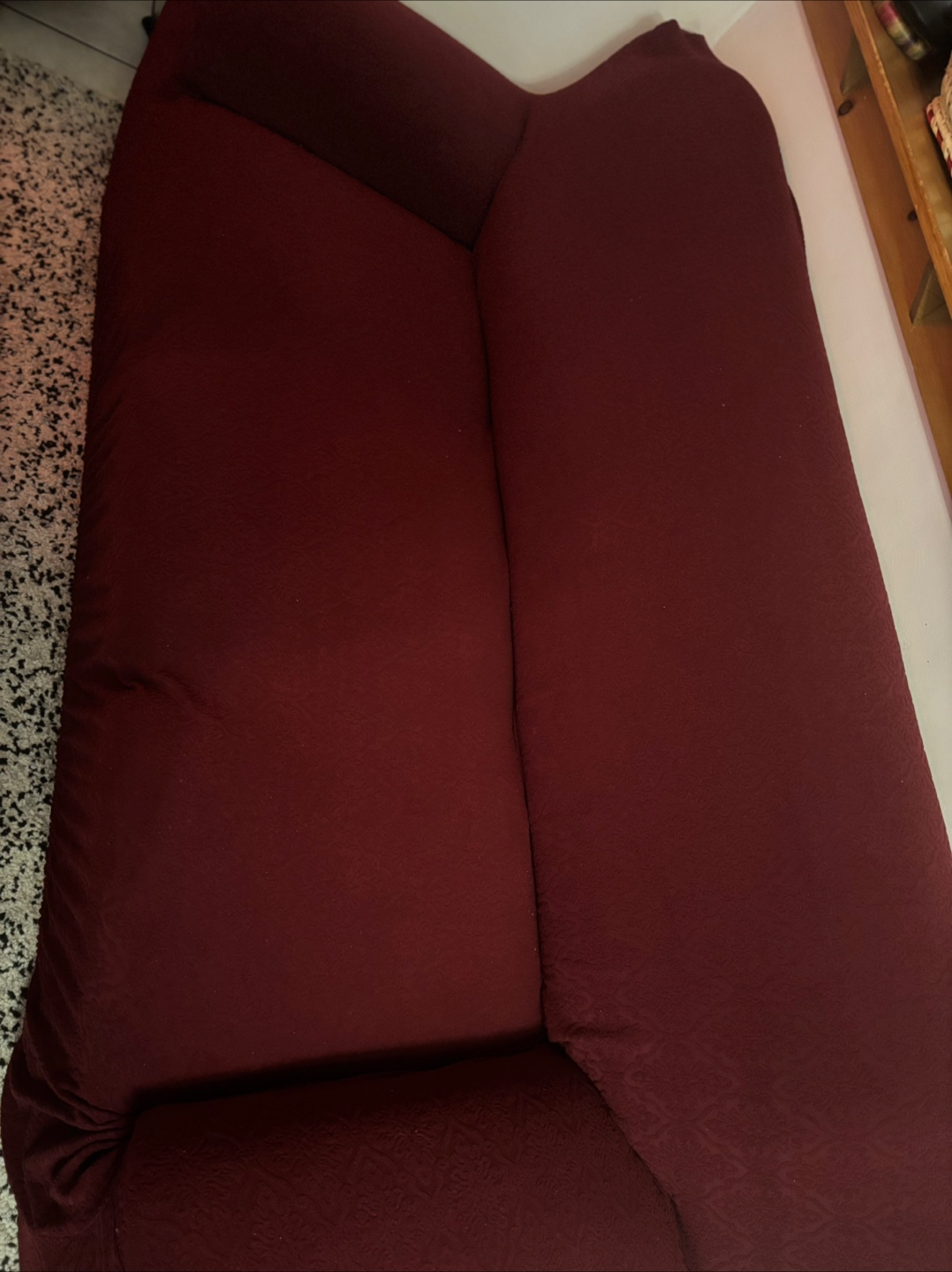 Burgundy Sofa Cover - photo 3