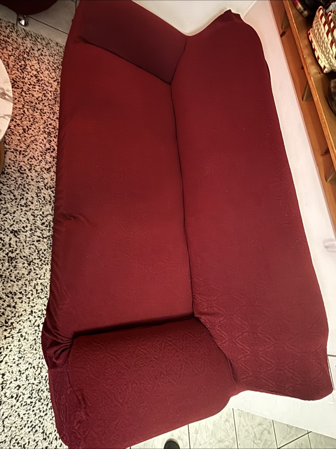 Burgundy Sofa Cover