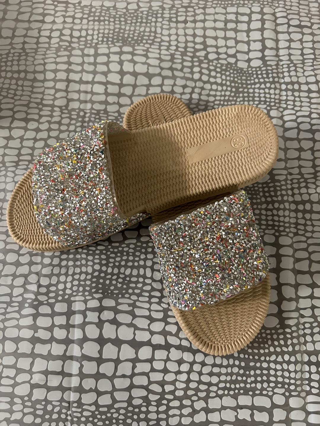 Glitter Slides Sandals