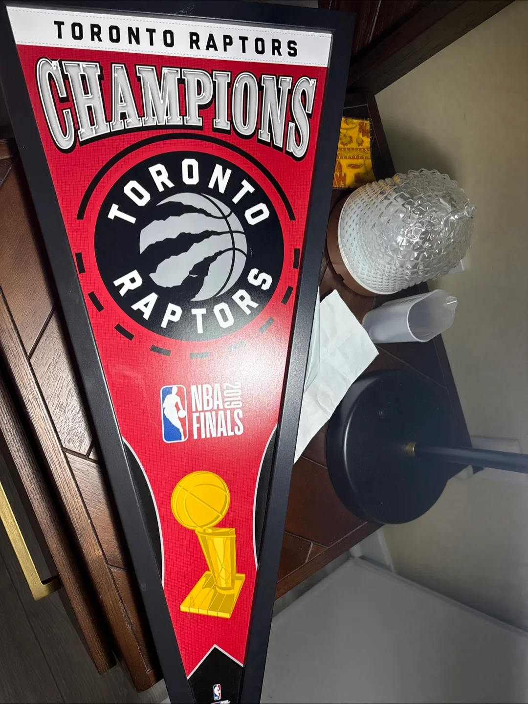 Framed Toronto Raptors 2019 NBA Champions Pennant image indicator(3)