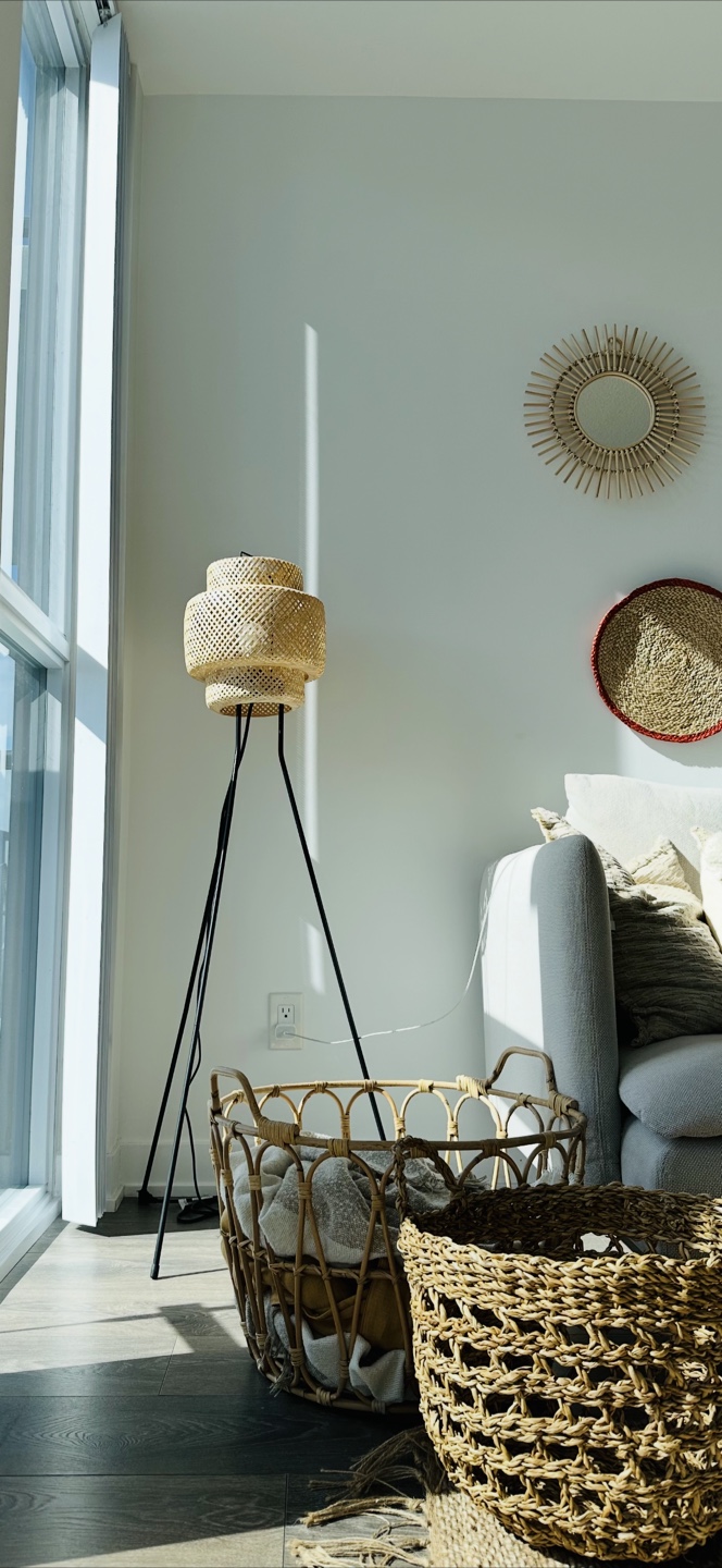 IKEA SINNERLIG floor lamp bamboo handmade - photo 2