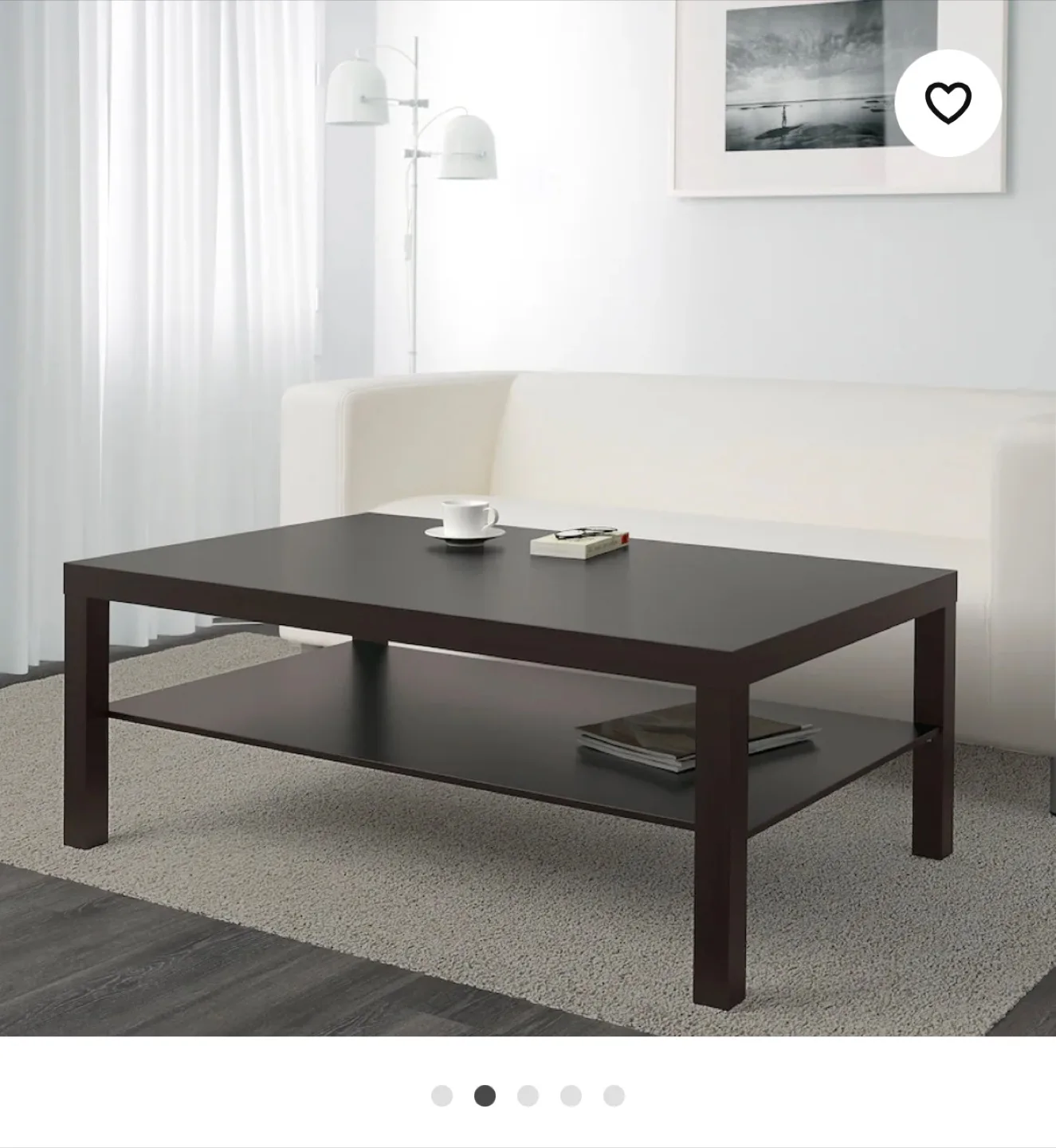 IKEA Lack Coffee Table - Dark Brown thumbnail