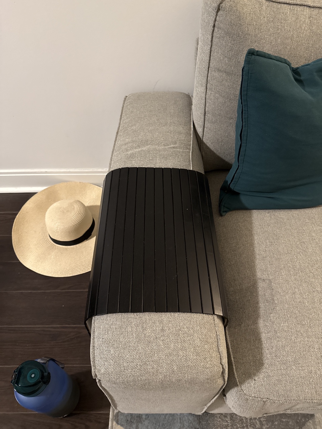 Black Wooden Armrest Tray