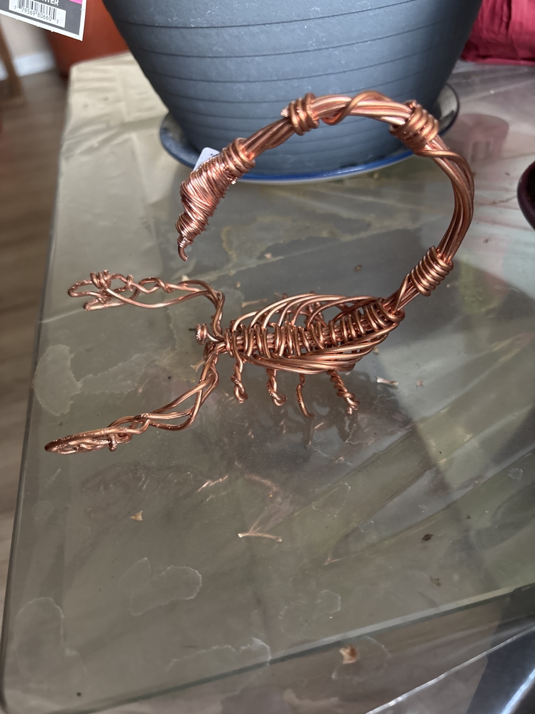 Copper Wire Scorpion Sculpture
