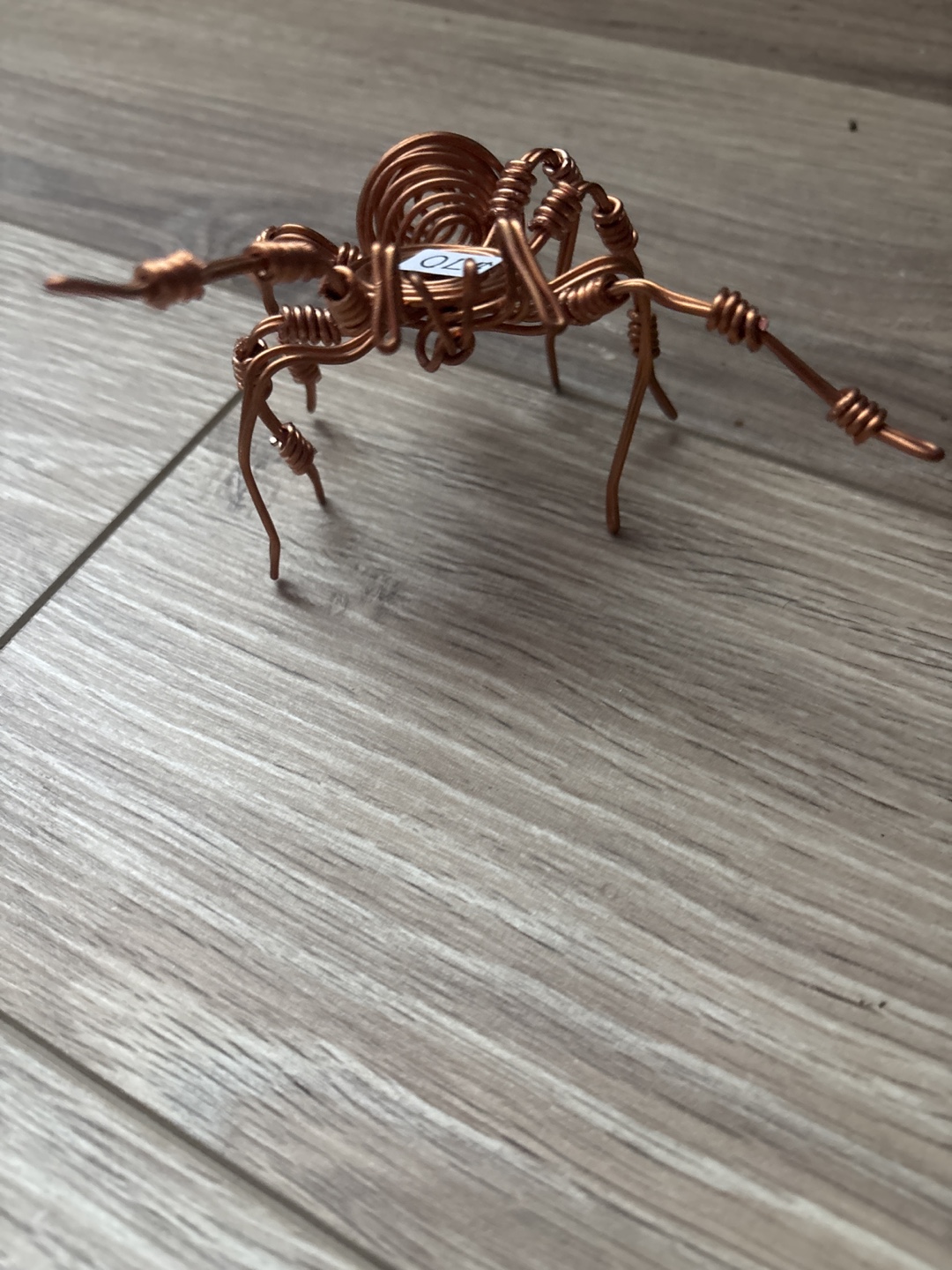 Copper Wire Spider Sculpture