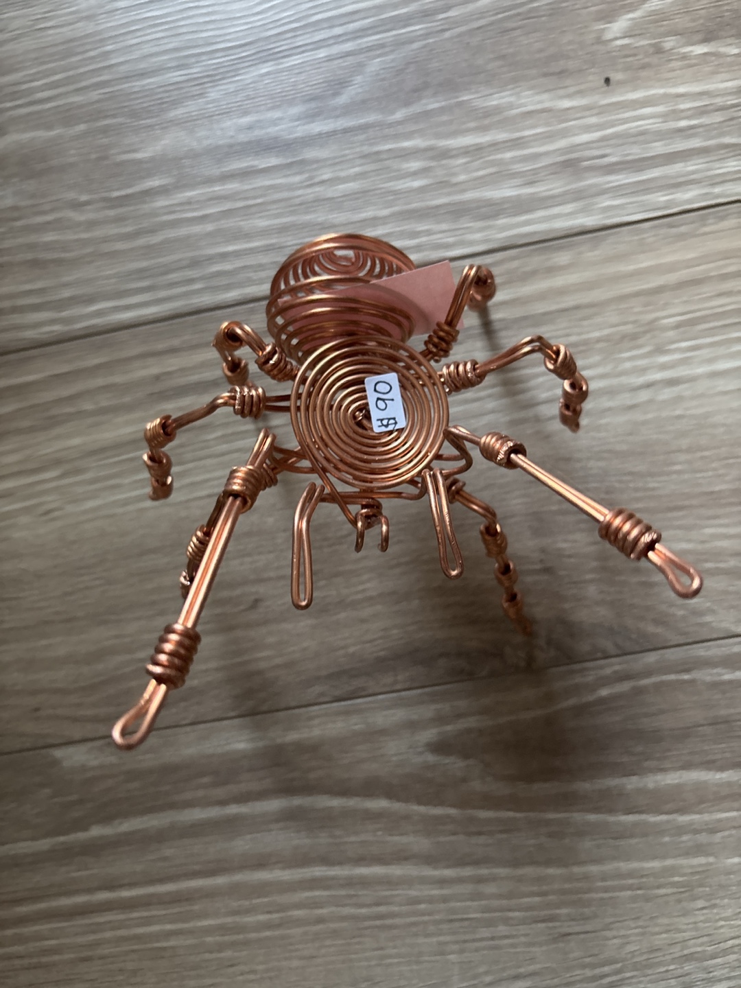 Copper Wire Spider Sculpture - photo 3
