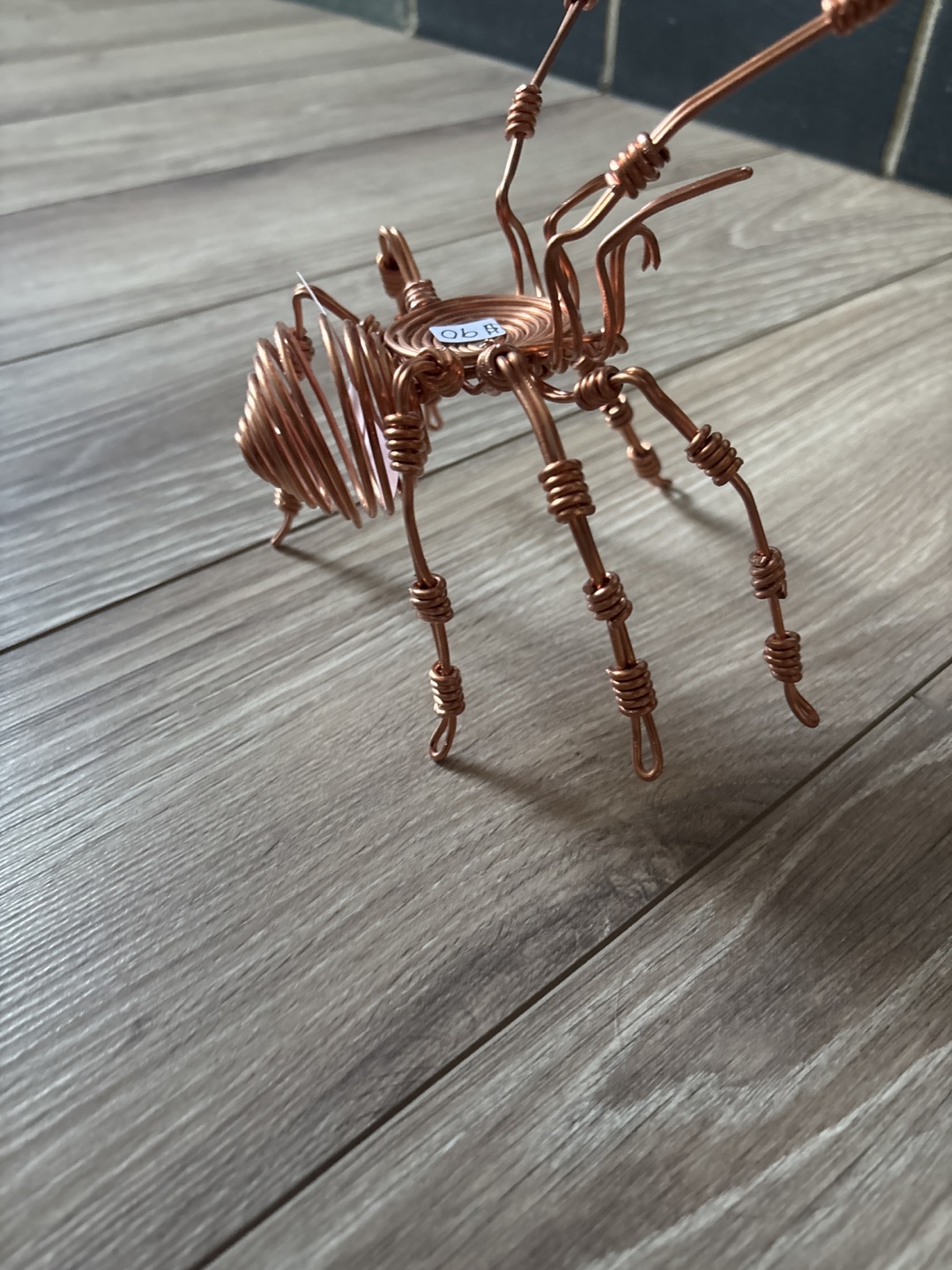 Copper Wire Spider Sculpture - photo 2